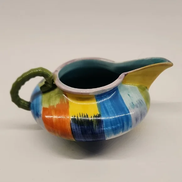 Anthropologie Hand-Painted Multicolor Ceramic Creamer - Picture 3 of 10